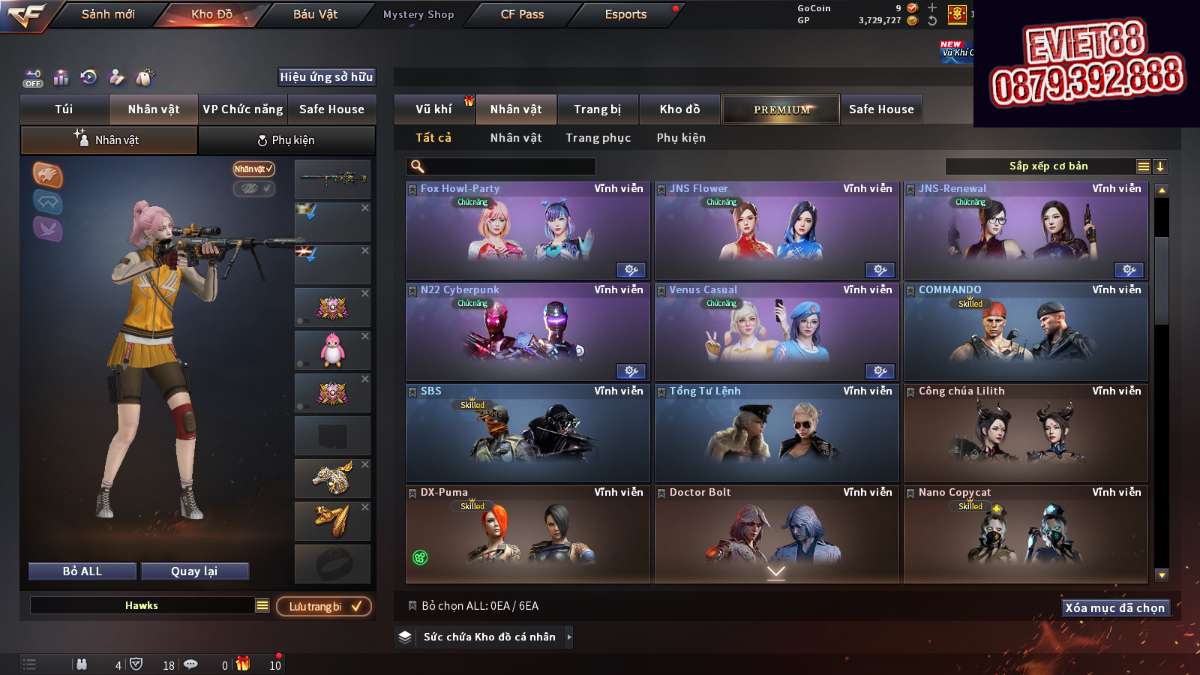 shop acc cf uy tin gia re
